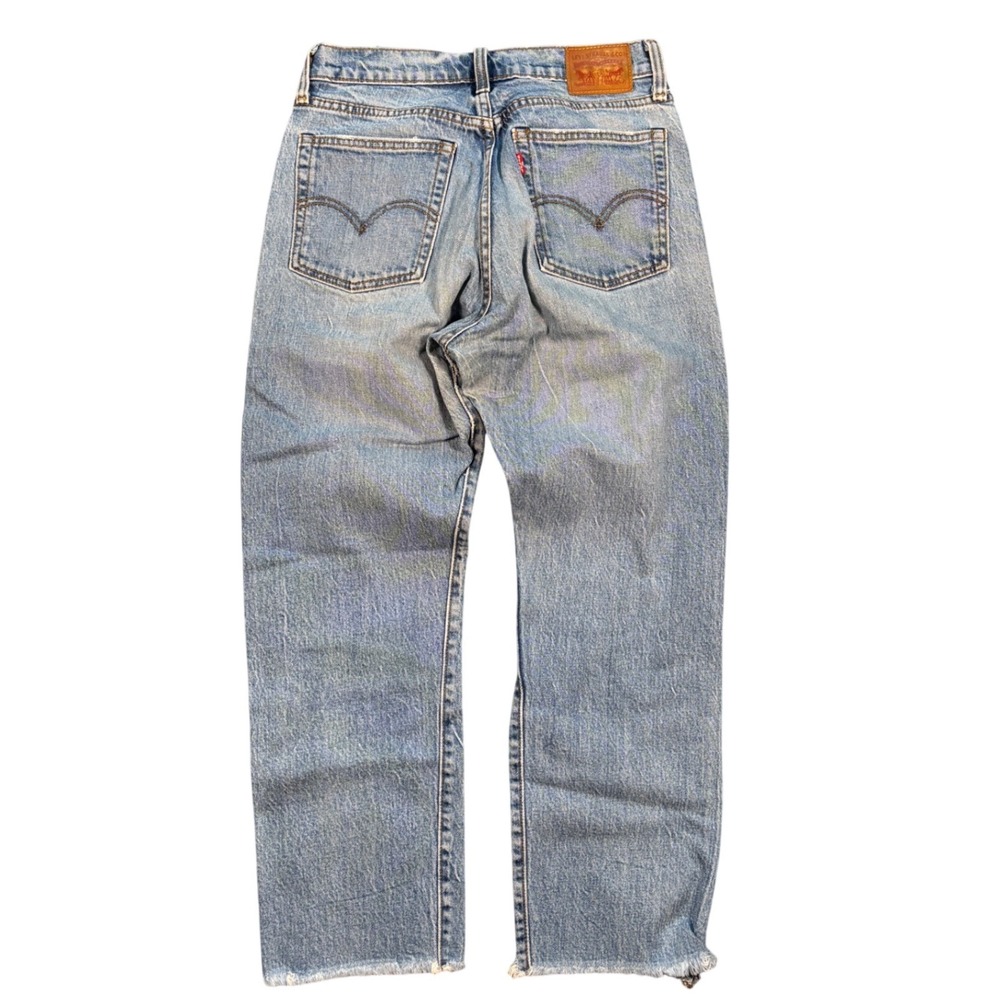 Levi's 501 Button Fly Distressed Denim Jeans Size 27